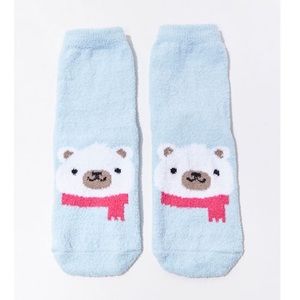 NWOT Cozy Polar Bear Printed Crew Socks